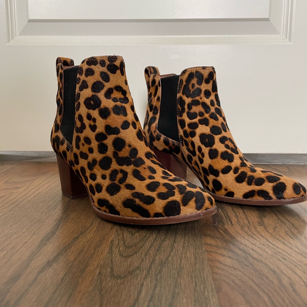 Madewell leopard print booties